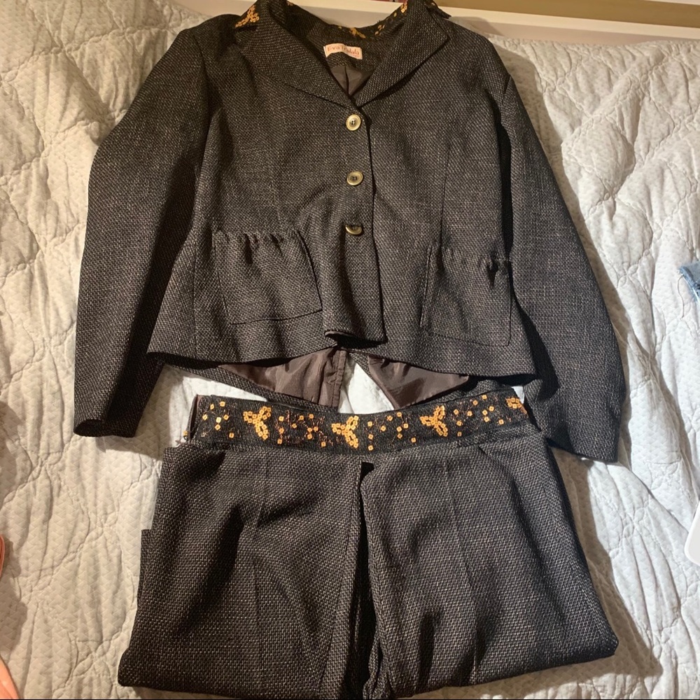 Womens Tweed Blazer and Pants set M